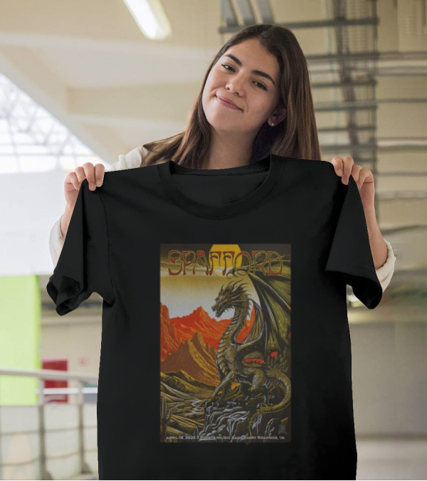 Spafford Roanoke VA 5 Points Music Sanctuary April 18 2025 Dragon Desert Scene T-Shirt