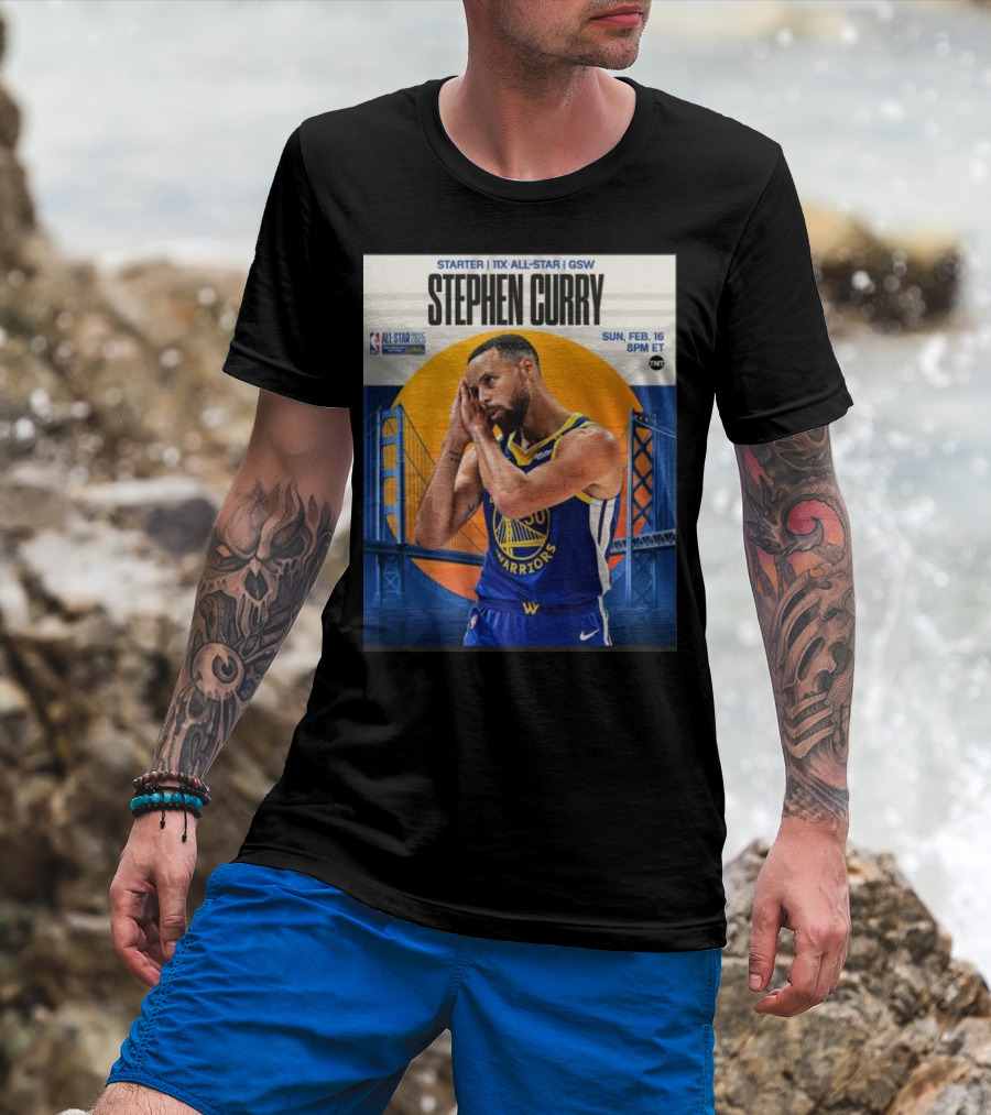 Stephen Curry 2025 NBA All-Star Starter GSW February 16th TNT T-Shirt