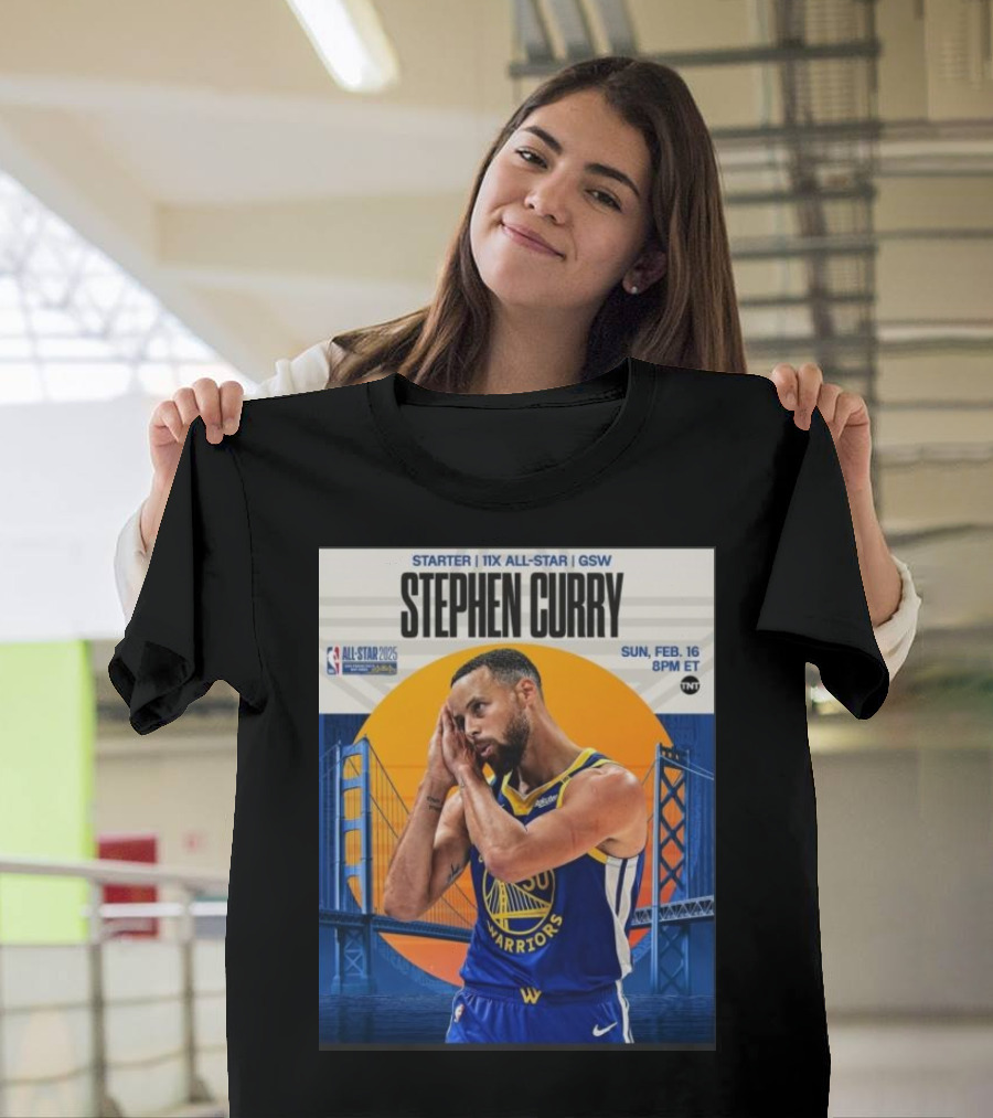 Stephen Curry 2025 NBA All-Star Starter GSW February 16th TNT T-Shirt