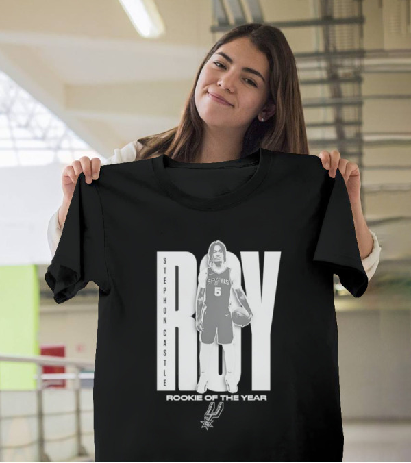 Stephon Castle San Antonio Spurs 2025 ROTY Prediction NBA Rookie Of The Year T-Shirt