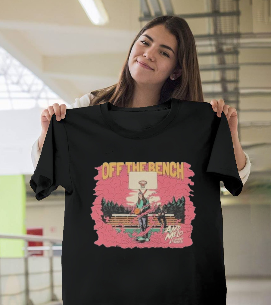 Off The Bench AMD Melo Chubby & Wallets Album Basketball Court Scene T-Shirt
