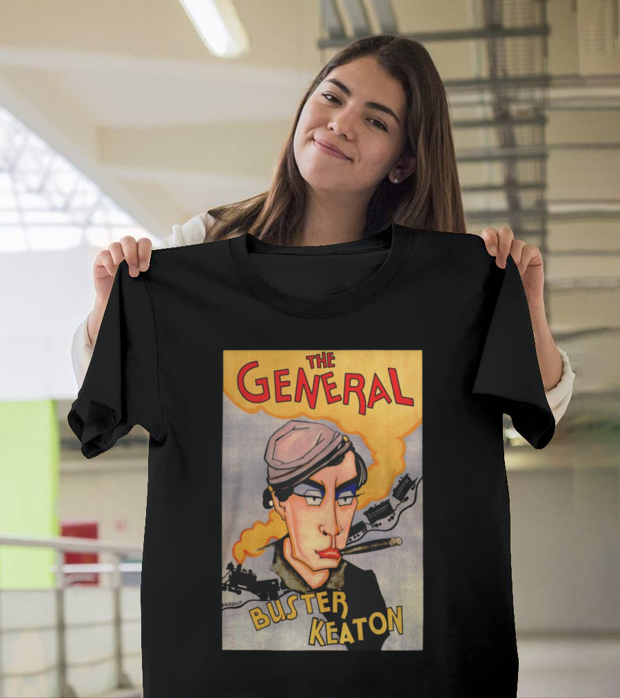 The General Buster Keaton 1926 Train Smoke Caricature T-Shirt