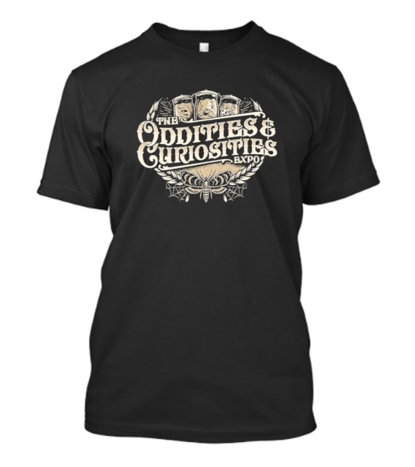The Oddities And Curiosities Expo Death Head Moth Skeletons Tarot Cards T-Shirt