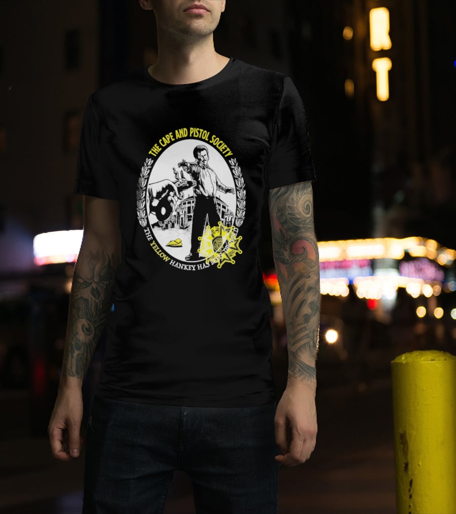 The Righteous Gemstones The Cape And Pistol Society Yellow Hankey Dropped Duelling T-Shirt