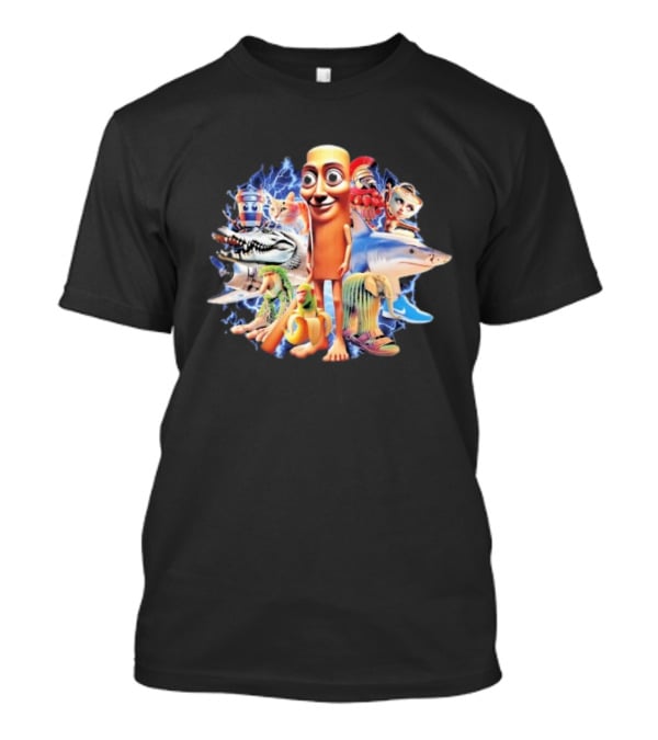 Tung Tung Tung Sahur Crocodilo Bombardino Tralalelo Tralala Br Br Patapim Brain Rot Crocodilo Bombardino Character Collage T-Shirt