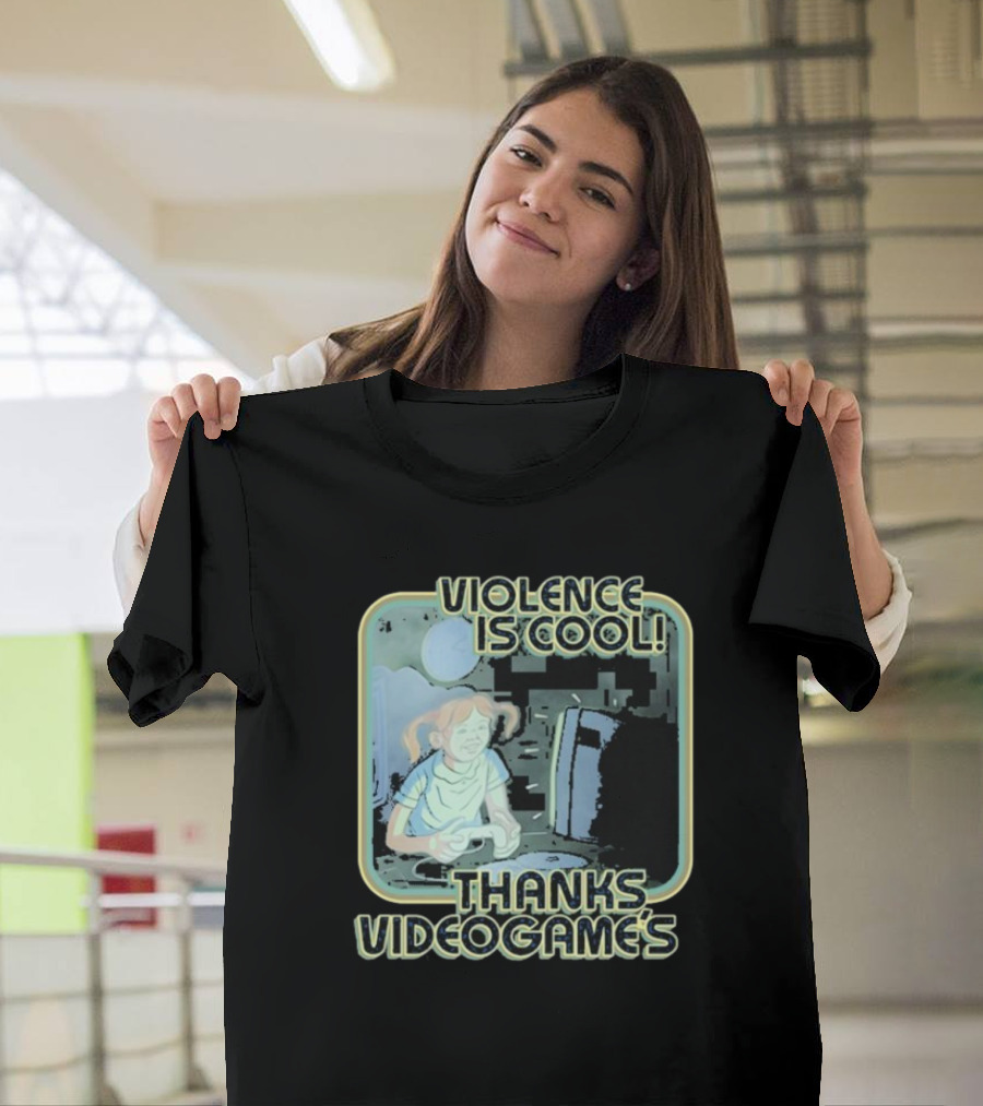 Violence Is Cool Thanks Videogame's Retro Gamer Moonlight Adventure T-Shirt