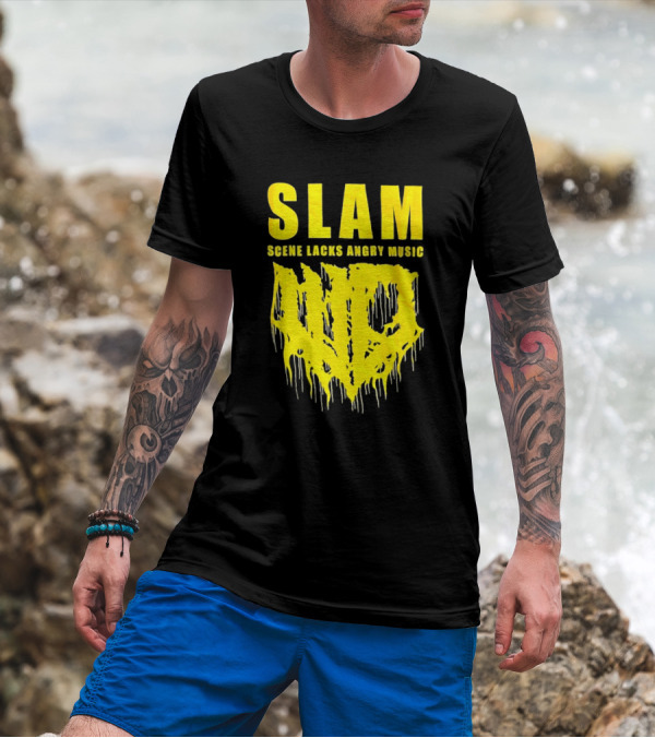 Slam Scene Lacks Angry Music Dripping Graphic T-Shirt