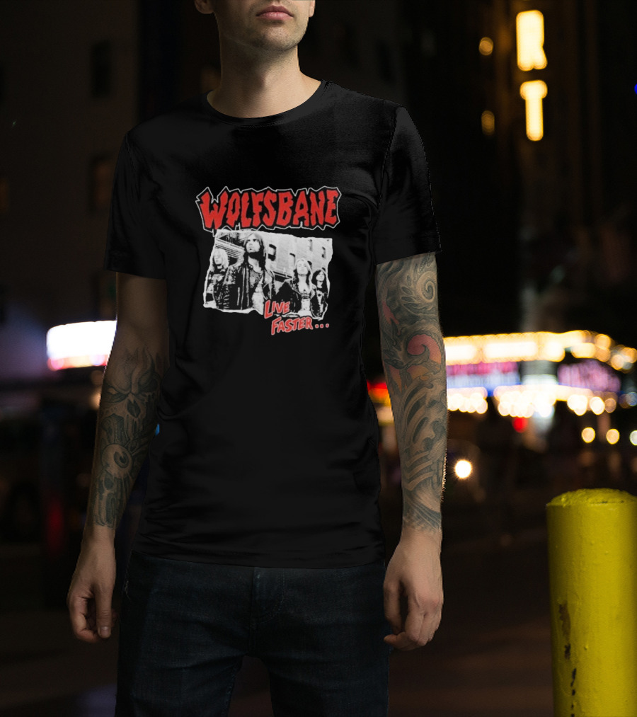 Wolfsbane Live Faster I Was There Photo Collage T-Shirt