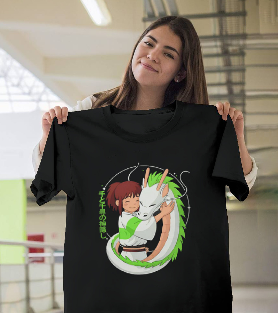 Spirited Away Haku And Chihiro Hug Embrace T-Shirt
