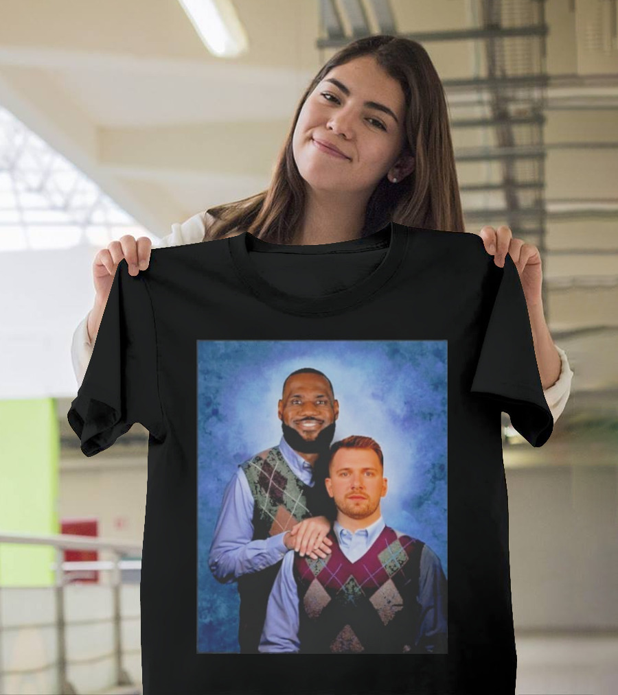 Step Brothers Luka Doncic Lebron James Argyle Sweater Duo T-Shirt
