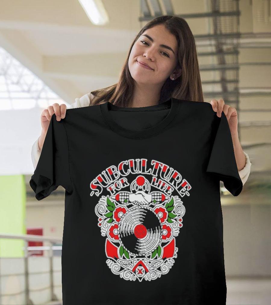 Subculture For Life Anchor Tour Floral Nautical Theme T-Shirt