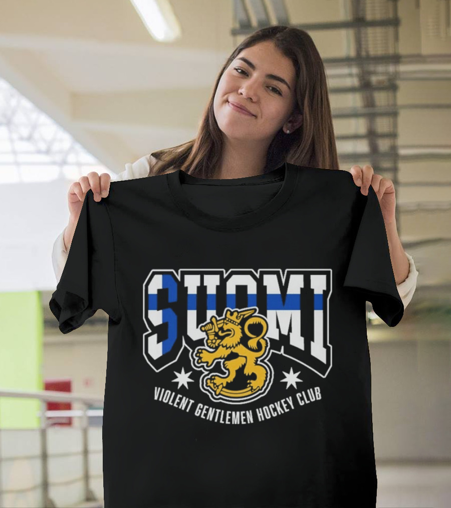 Suomi Violent Gentlemen Hockey Club Lion Emblem T-Shirt