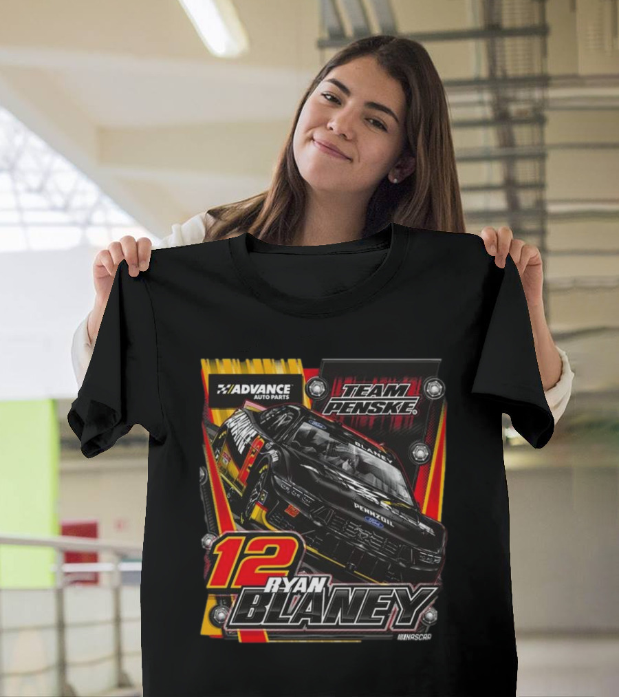 Advance Auto Parts Team Penske Ryan Blaney 12 NASCAR T-Shirt