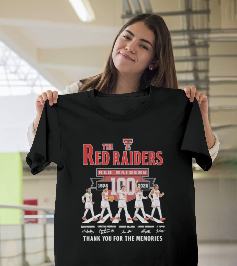 The Red Raiders Abbey Road 100 Years 1925 2025 Thank You For The Memories T-Shirt