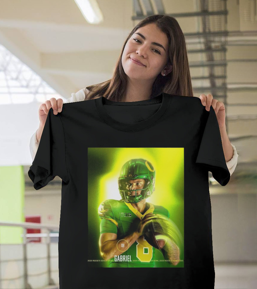 2025 Reese's Senior Bowl Oregon Ducks Football Dillon Gabriel QB 18 T-Shirt