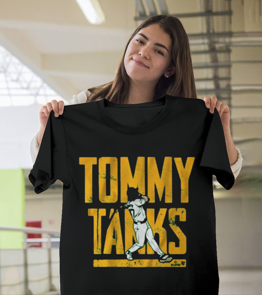 Tommy Tanks Baseball Player Silhouette T-Shirt