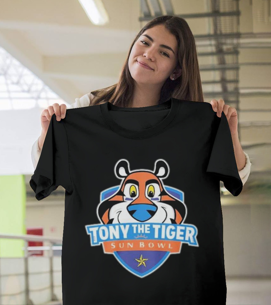Tony The Tiger Sun Bowl 2025 Event Logo with Iconic Cartoon Character and Star Emblem T-Shirt