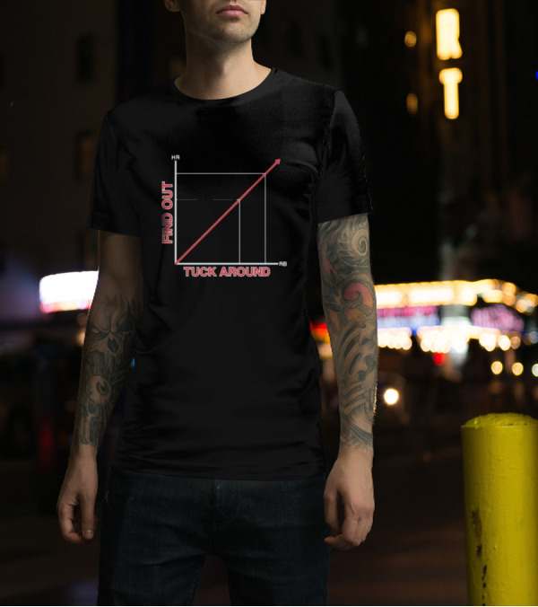 Tuck Around Find Out Linear Graph WitH RB And KB Axis T-Shirt