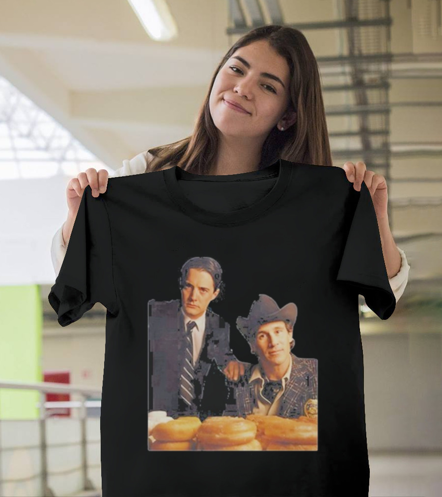 Twin Peaks Kyle MacLachlan Michael Ontkean Coffee Donuts T-Shirt