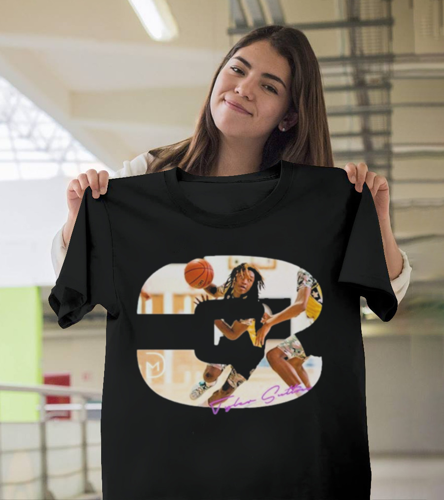 Tyler Sutton Basketball Player Number 3 Signature T-Shirt