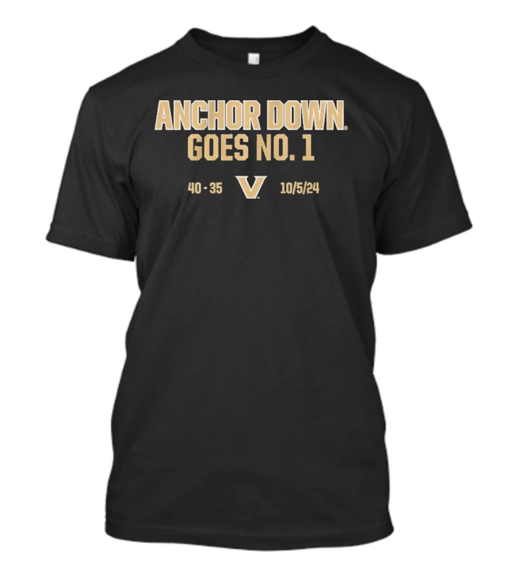Vanderbilt Anchor Down Victory 40-35 October 5 T-Shirt