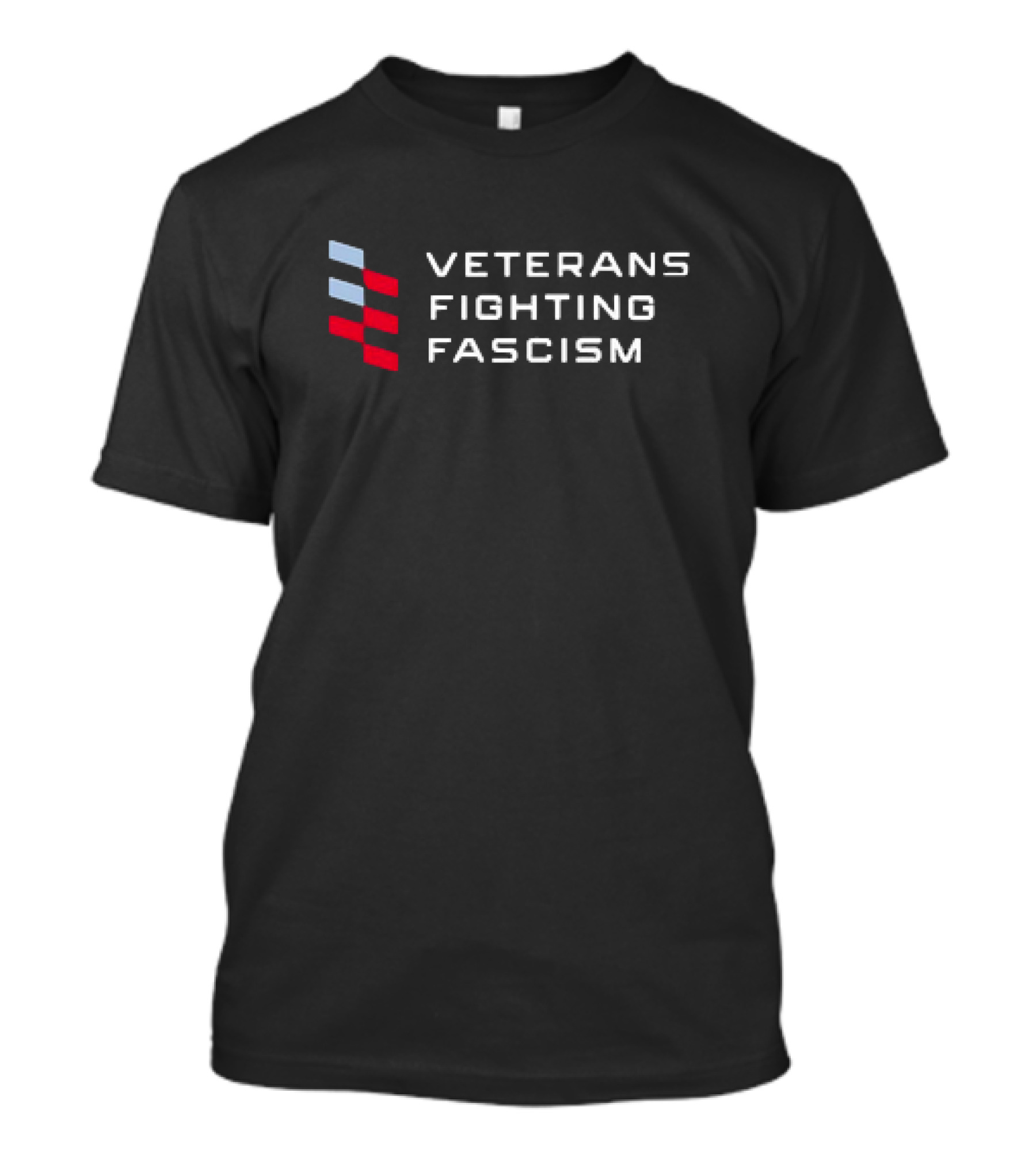 Veterans Fighting Fascism Red And Blue Stripes Movement T-Shirt