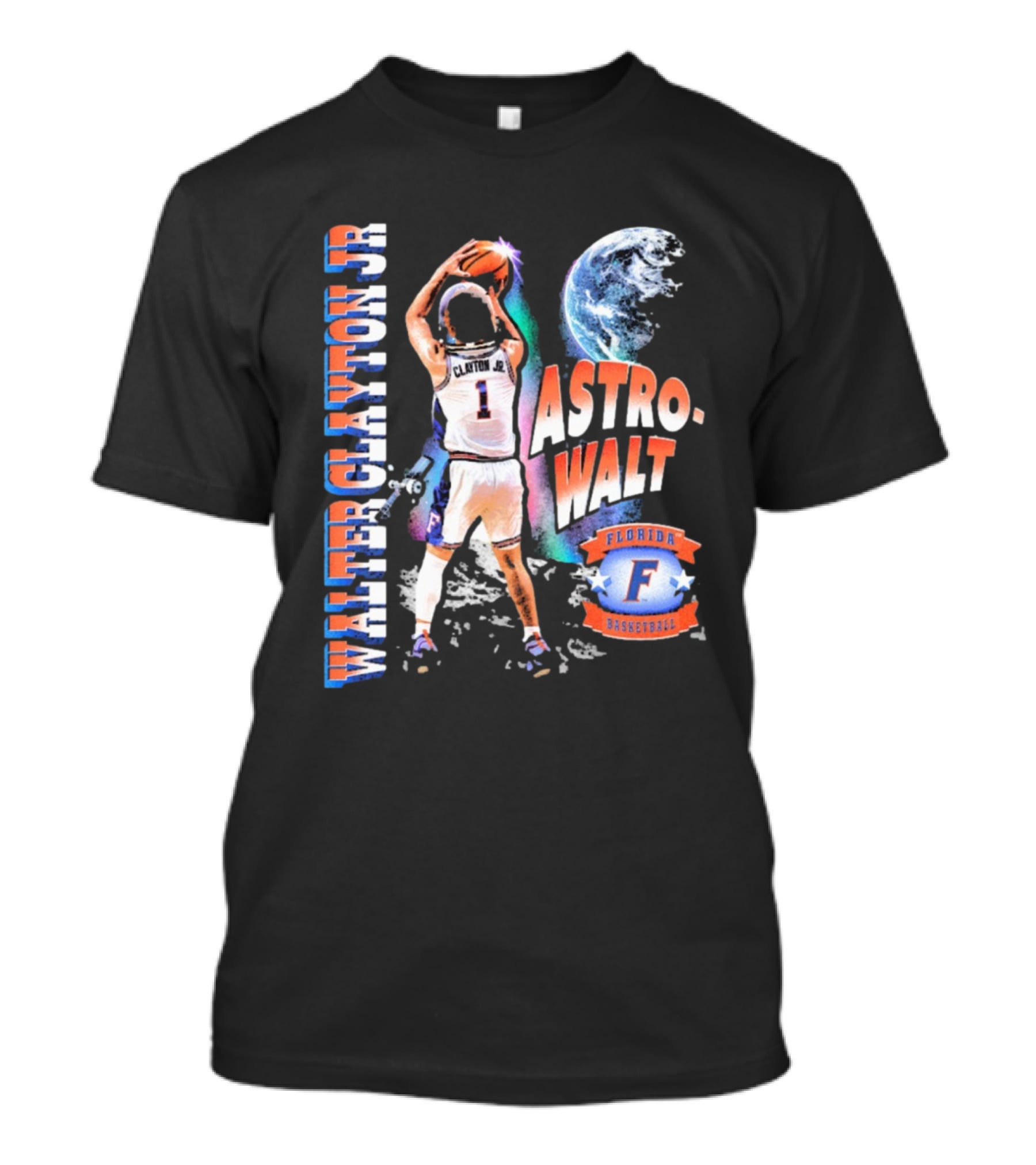 Walter Clayton Jr. Astro-Walt Florida Gator Basketball T-Shirt