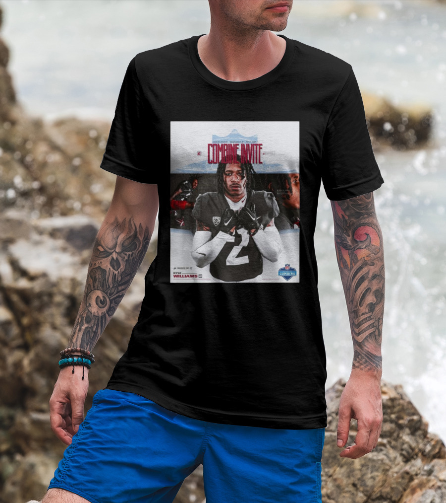 Lucas Oil Stadium NFL Combine Invite Kyle Williams Washington State Cougars Indianapolis 2025 T-Shirt