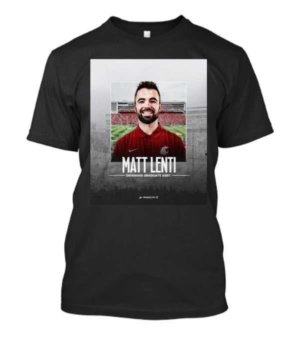 Matt Lenti Defensive Graduate Asst Washington State Cougars Palouse Football T-Shirt