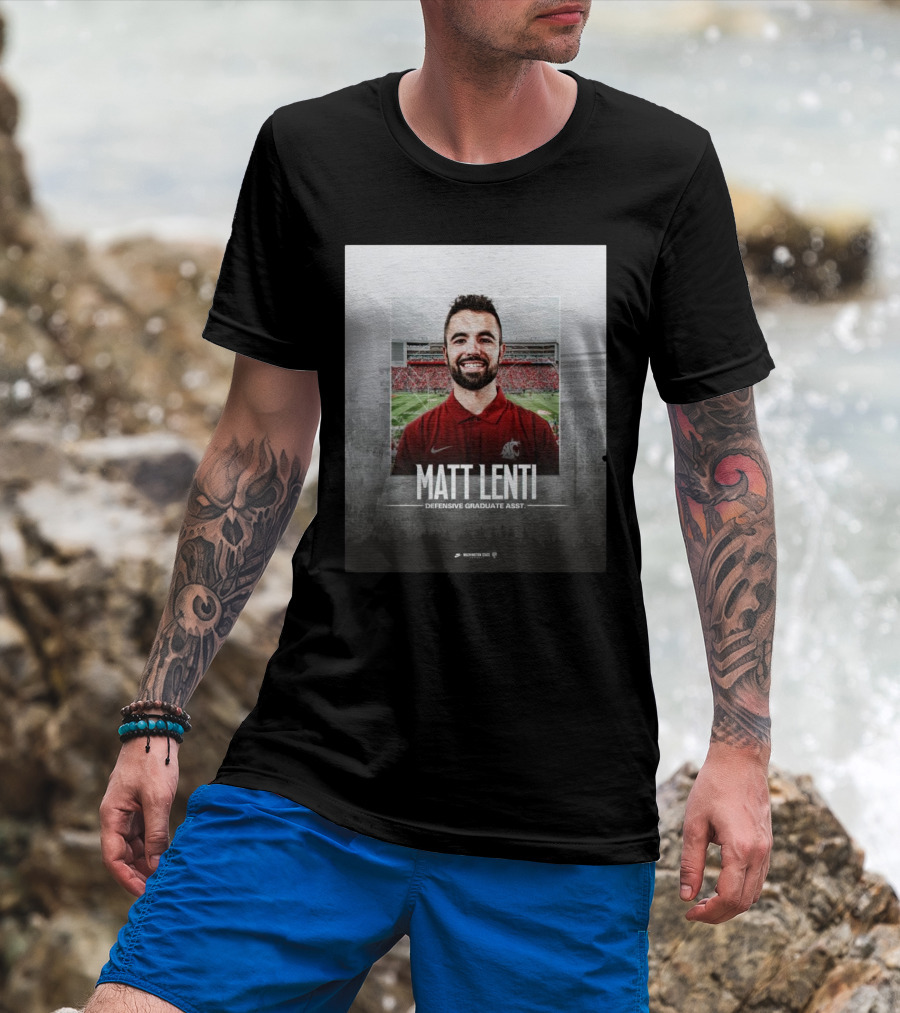 Matt Lenti Defensive Graduate Asst Washington State Cougars Palouse Football T-Shirt