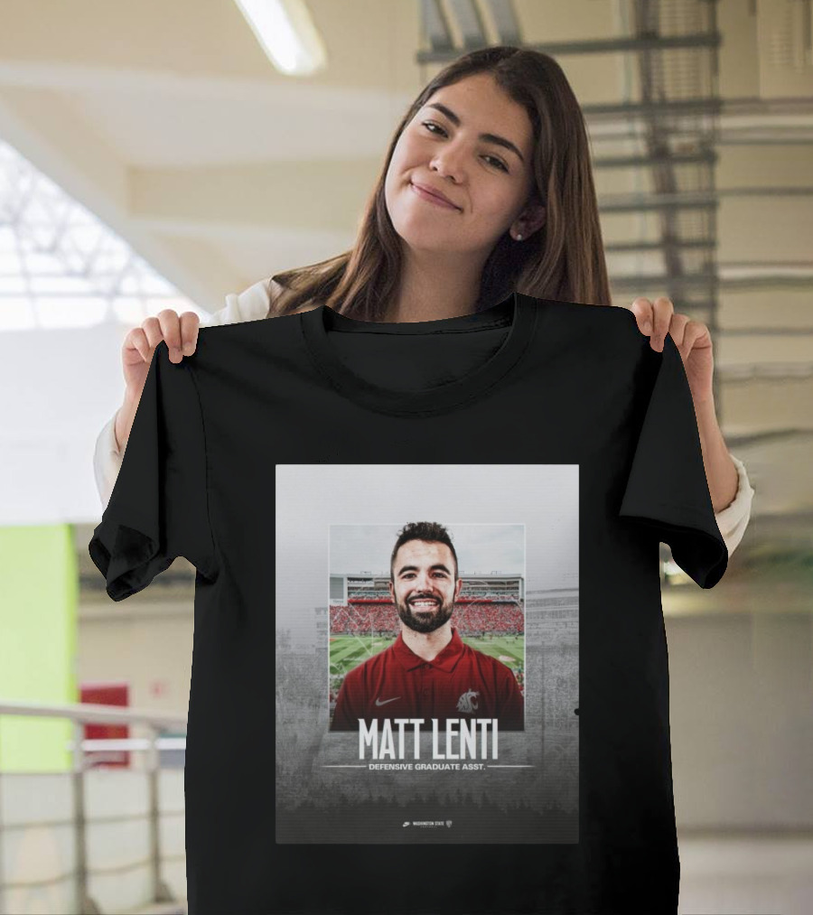 Matt Lenti Defensive Graduate Asst Washington State Cougars Palouse Football T-Shirt