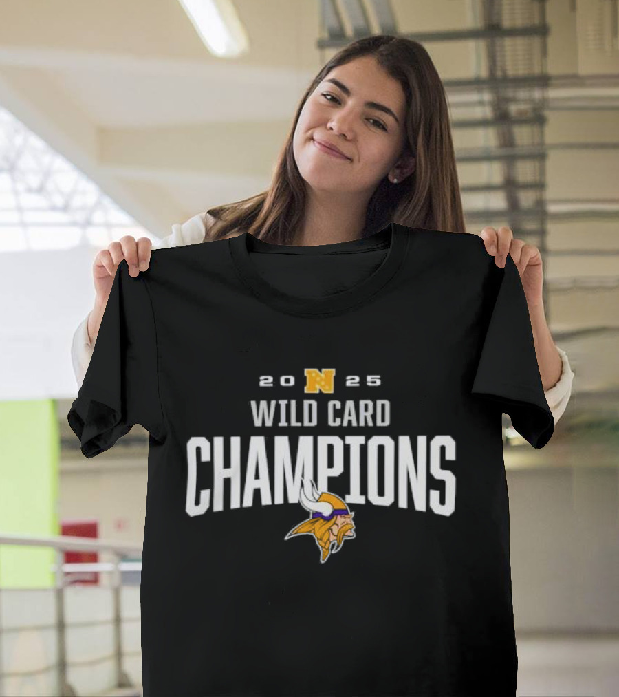 2025 Wild Card Champions Minnesota Vikings T-Shirt