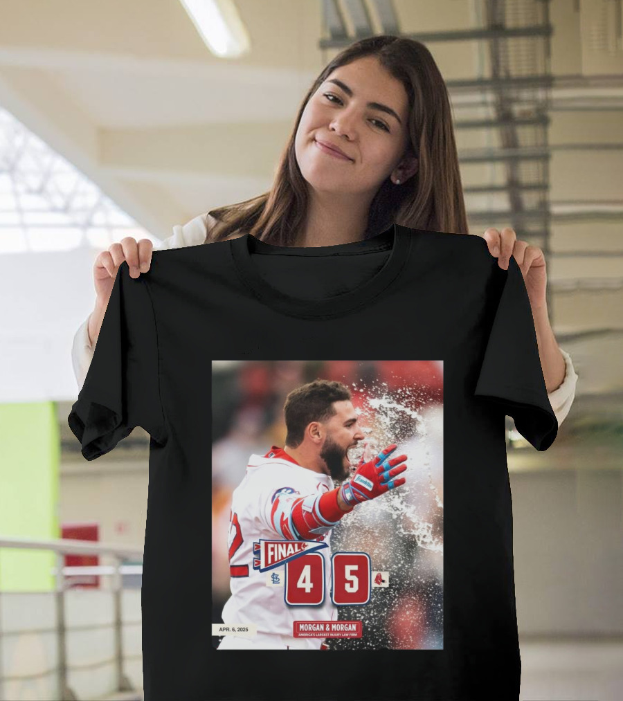 Wilyer Abreu Boston Red Sox Victory Over St. Louis Cardinals Final Score 5-4 Morgan & Morgan Apr 6 2025 T-Shirt
