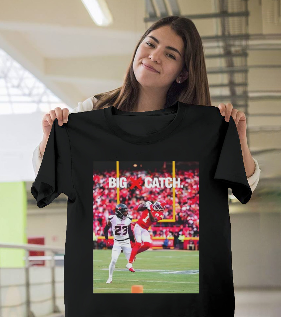 Xavier Worthy Big Catch Kansas City Chiefs vs Houston Texans 2025 T-Shirt