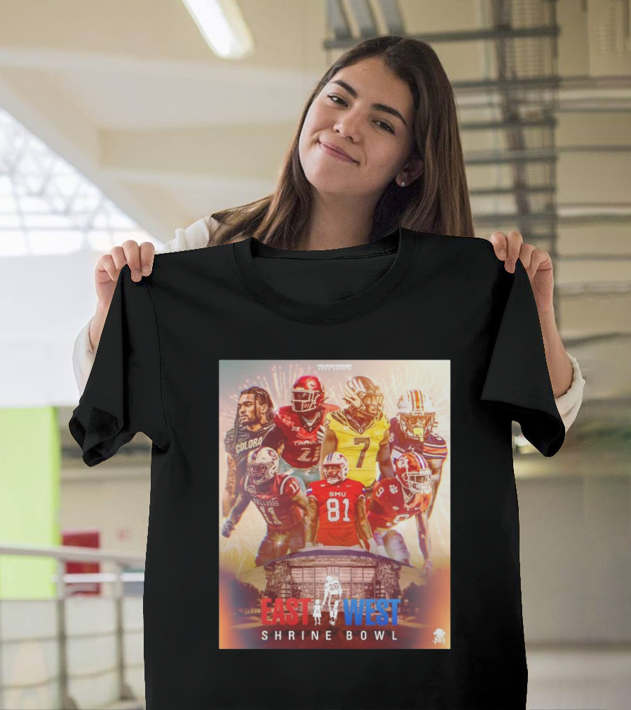 Young Money APAA Sports East-West Shrine Bowl Corey Kiner Aaron D. Smith Football T-Shirt