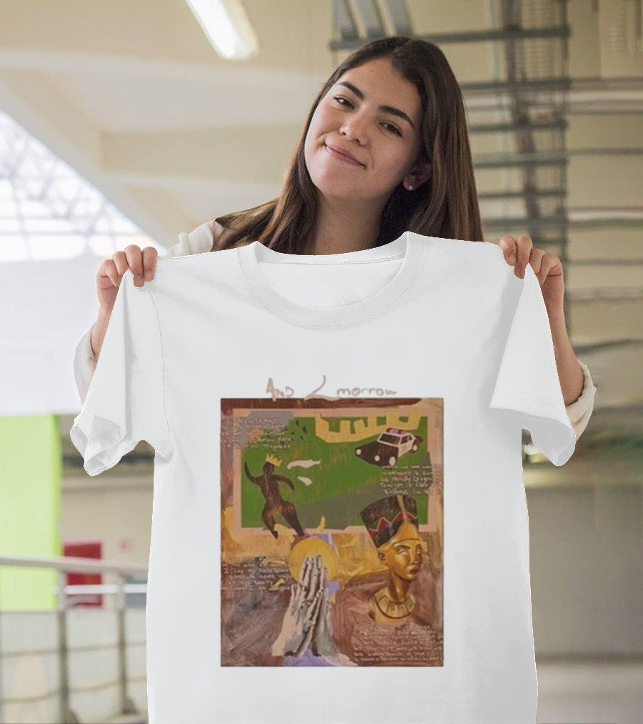 2PAC And 2Morrow Egyptian Queen Police Car King Running Praying Hands T-Shirt