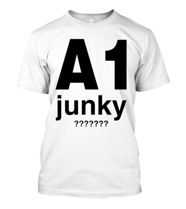 A1 Junky Motorcycle Racing Graphic Bold Nostalgic Style T-Shirt