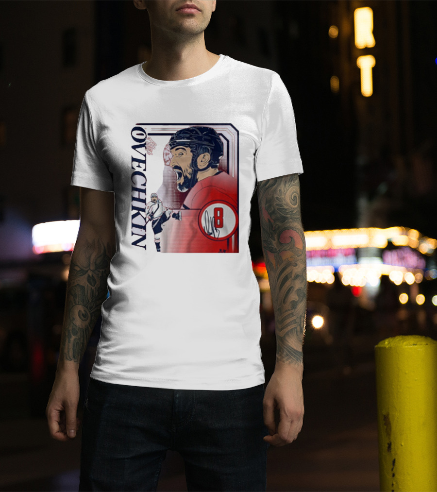 Alexander Ovechkin Dynamic Hockey Collage Number 8 T-Shirt