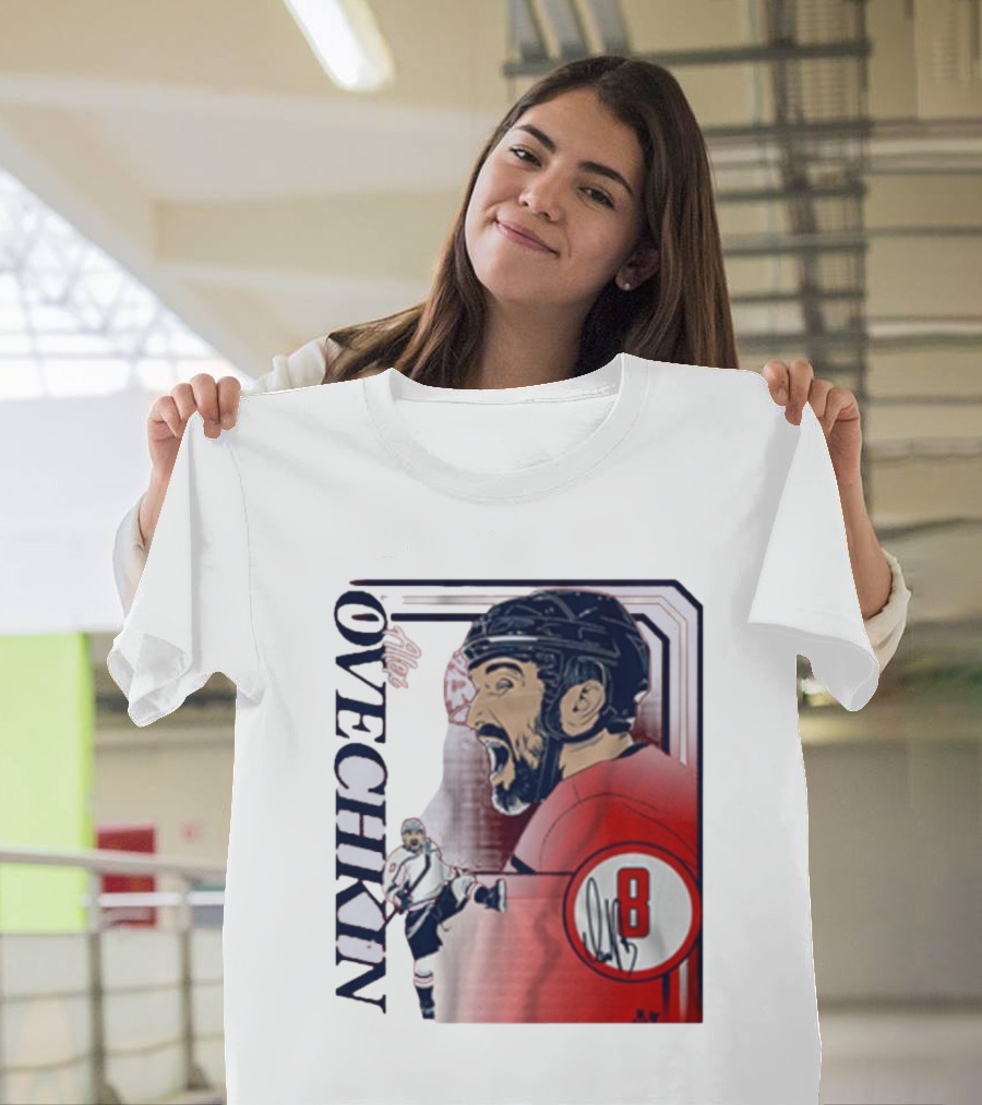 Alexander Ovechkin Dynamic Hockey Collage Number 8 T-Shirt