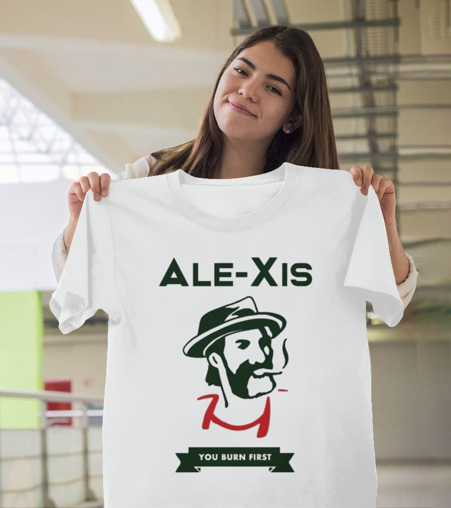 ALE-XIS You Burn First Smoking Man Fedora Illustration T-Shirt