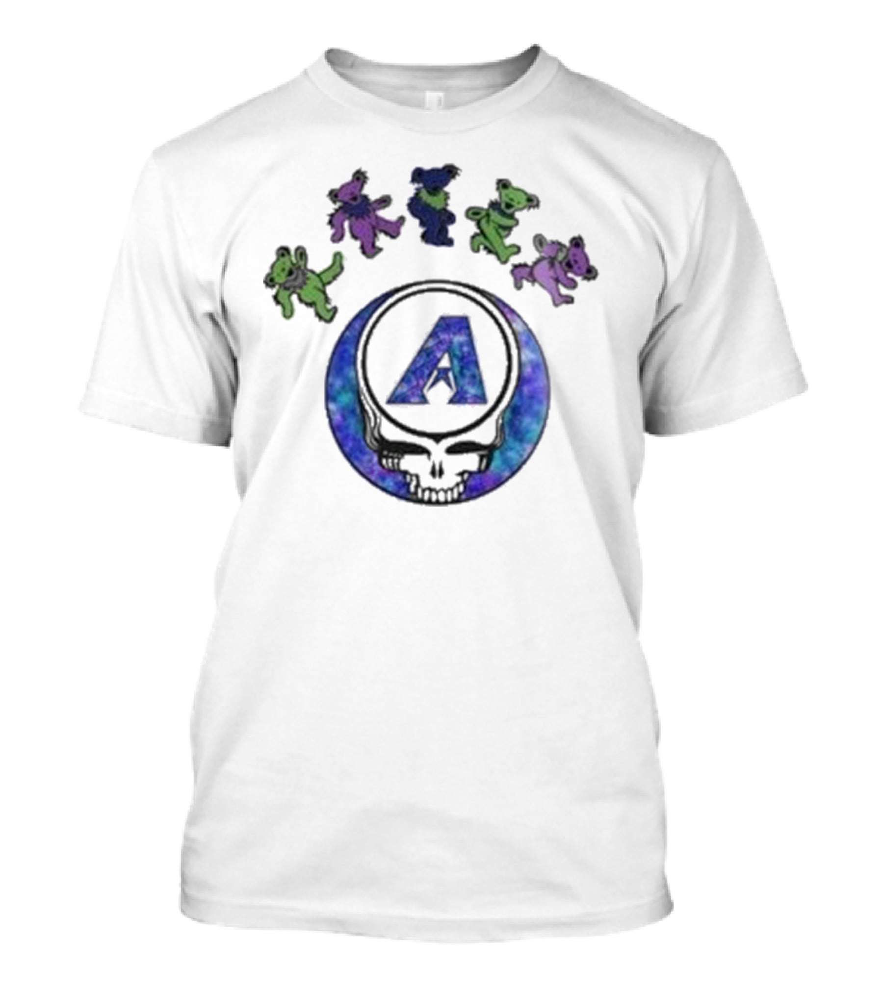 Arizona Diamondbacks 2025 Grateful Dead Skull Dancing Bears Baseball Night T-Shirt