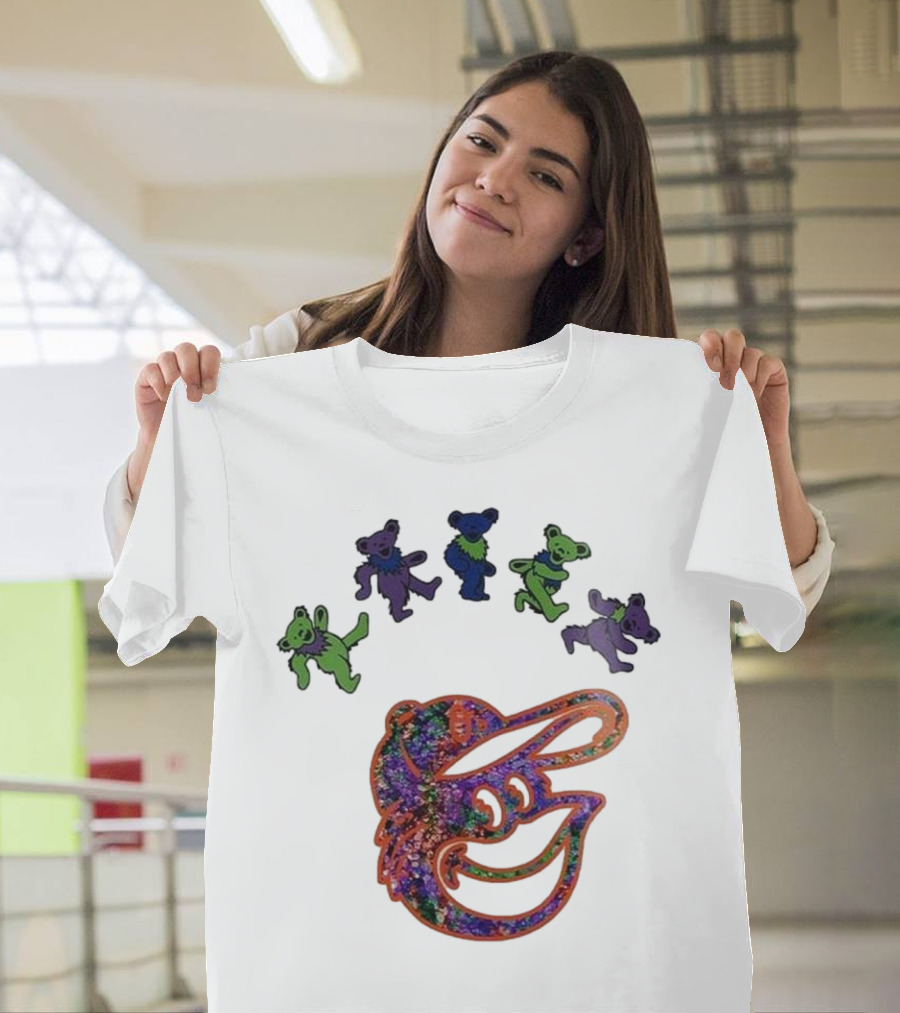 Baltimore Orioles Grateful Dead Night 2025 Dancing Bears T-Shirt