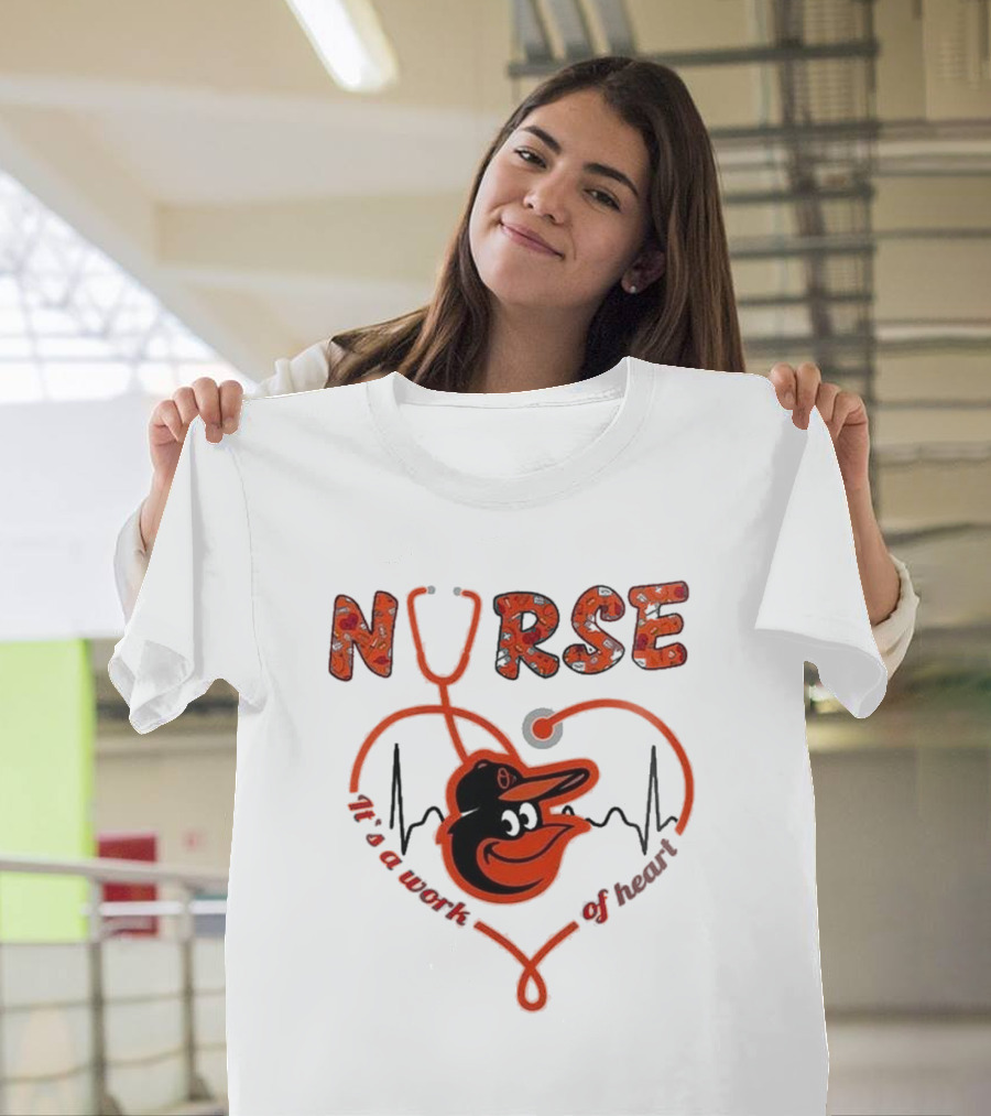 Baltimore Orioles Nurse with Heart Appreciation Night 2025 T-Shirt