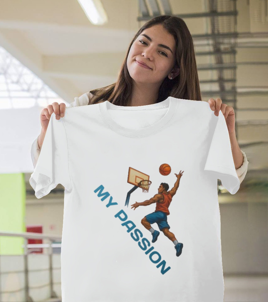 Basketball My Passion Dunking Athlete Dynamic Move T-Shirt