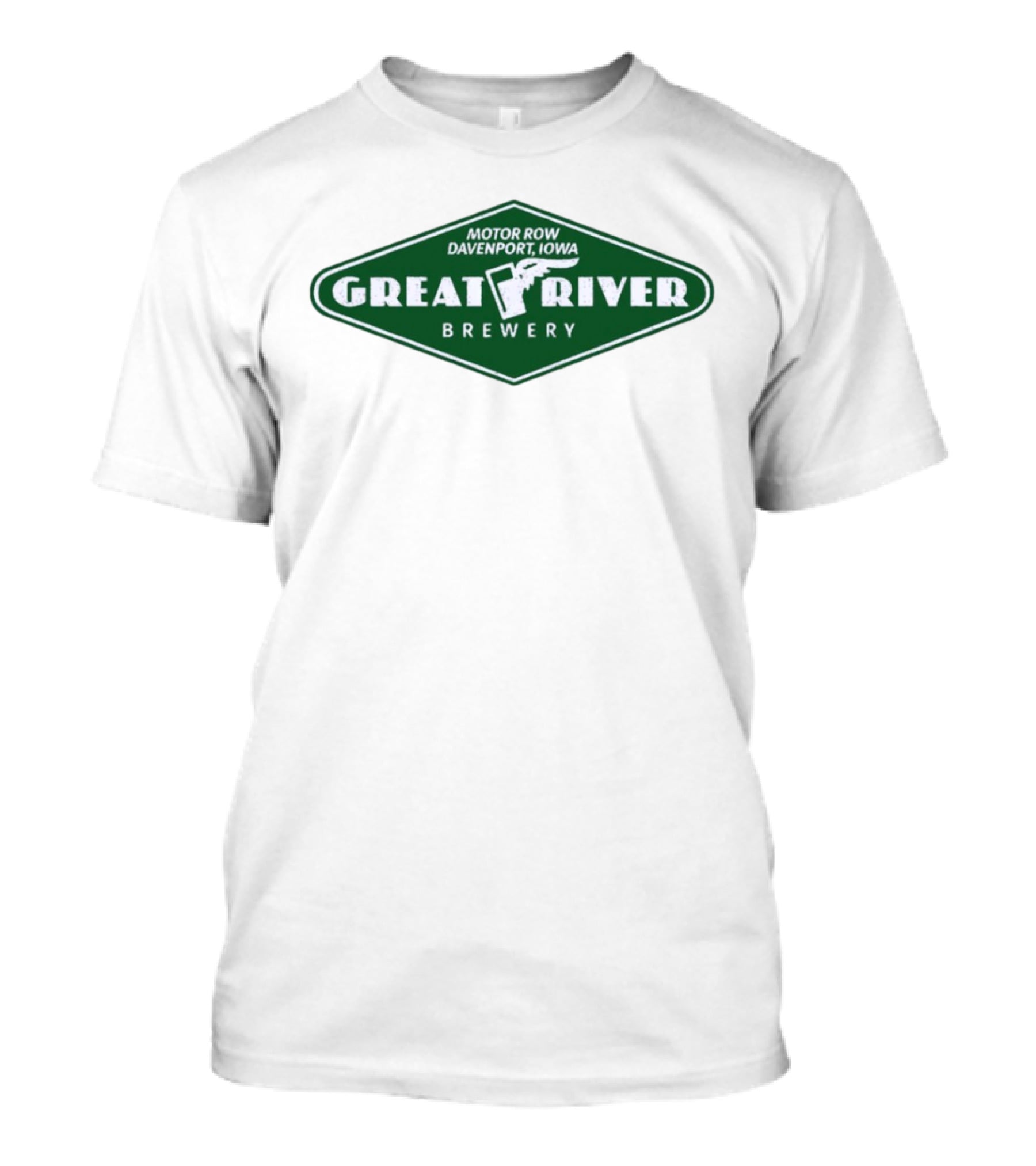 Motor Row Davenport Iowa Great River Brewery T-Shirt