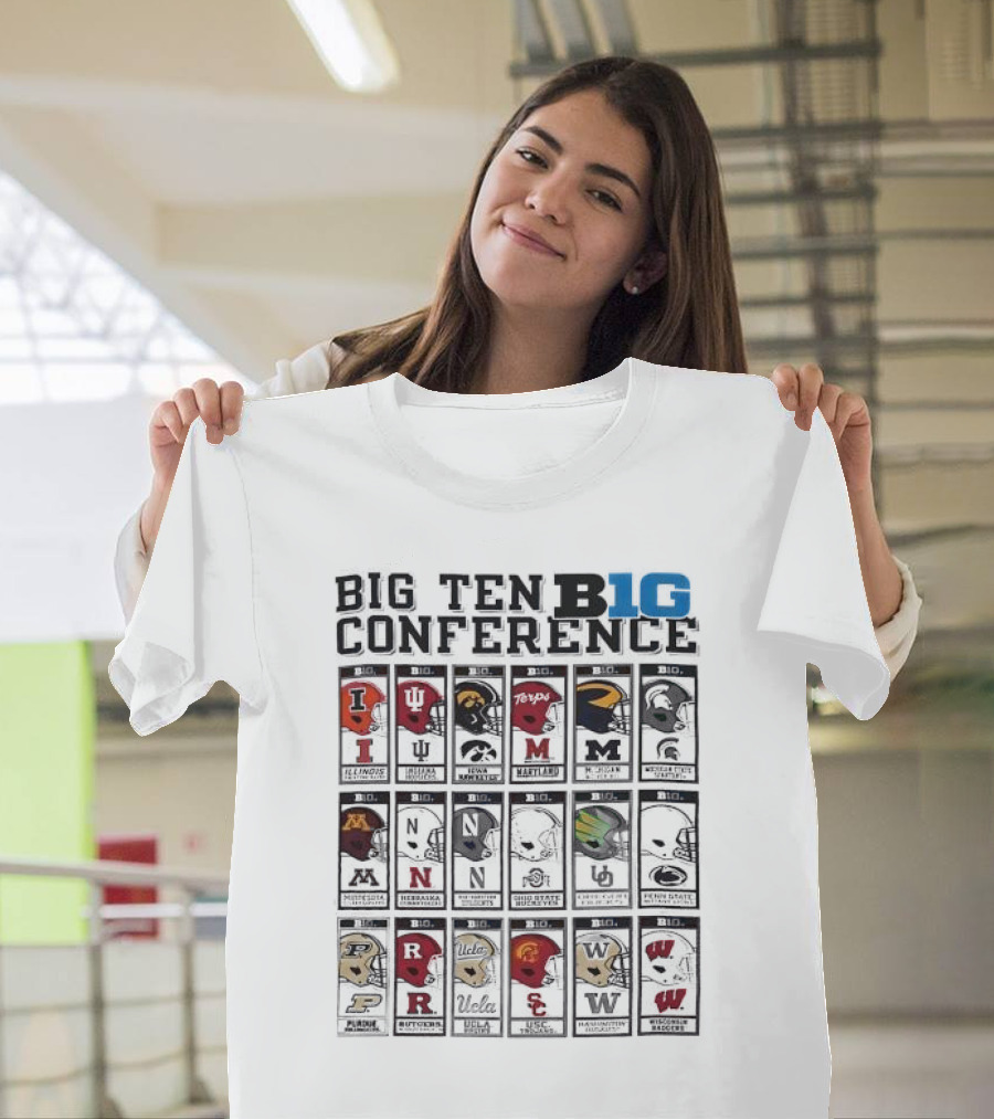 Big Ten Conference 2025 All Team Helmet Collection T-Shirt