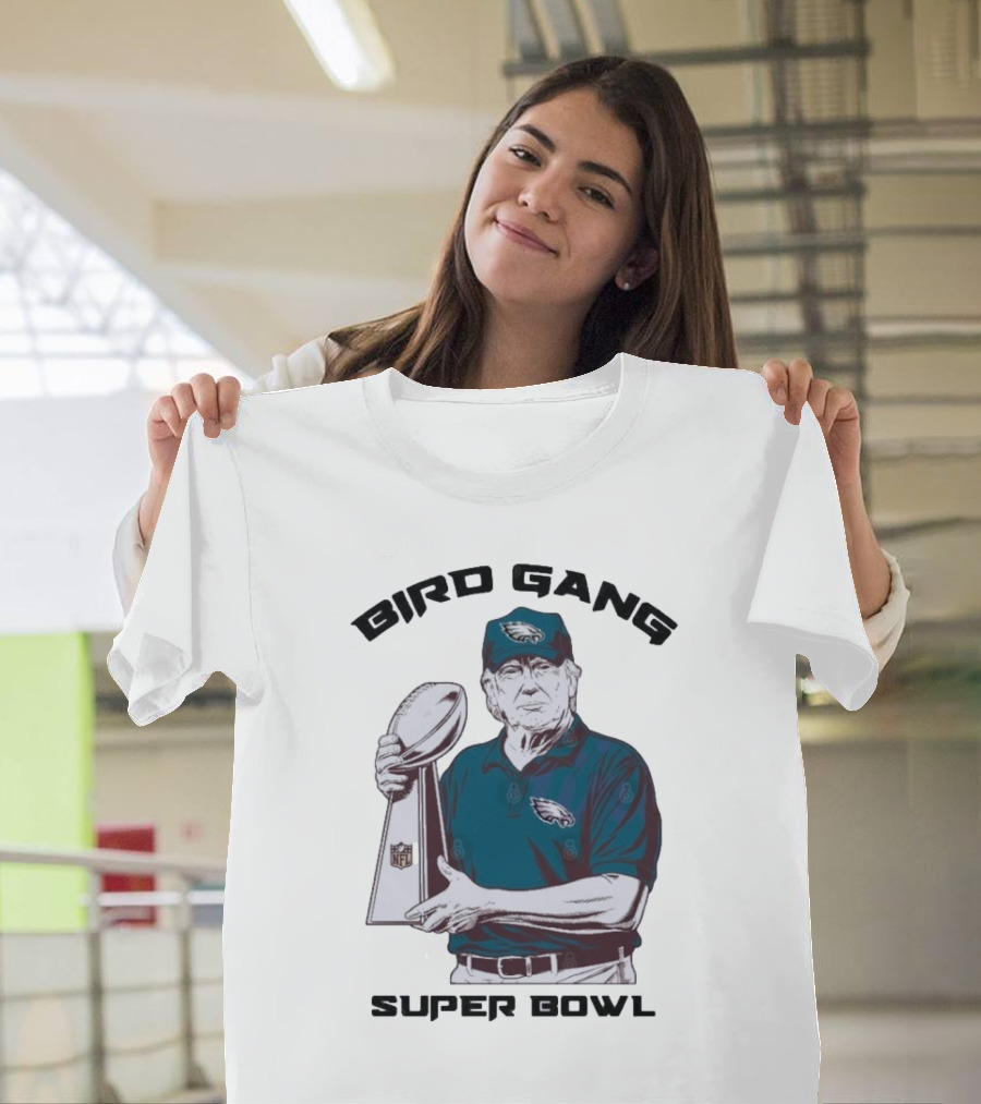 Bird Gang Philadelphia Eagles Super Bowl NFL Trophy T-Shirt