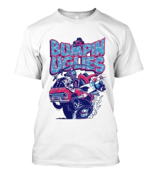 "Bumpin Uglies Red Truck With Fish Cartoon" T-Shirt