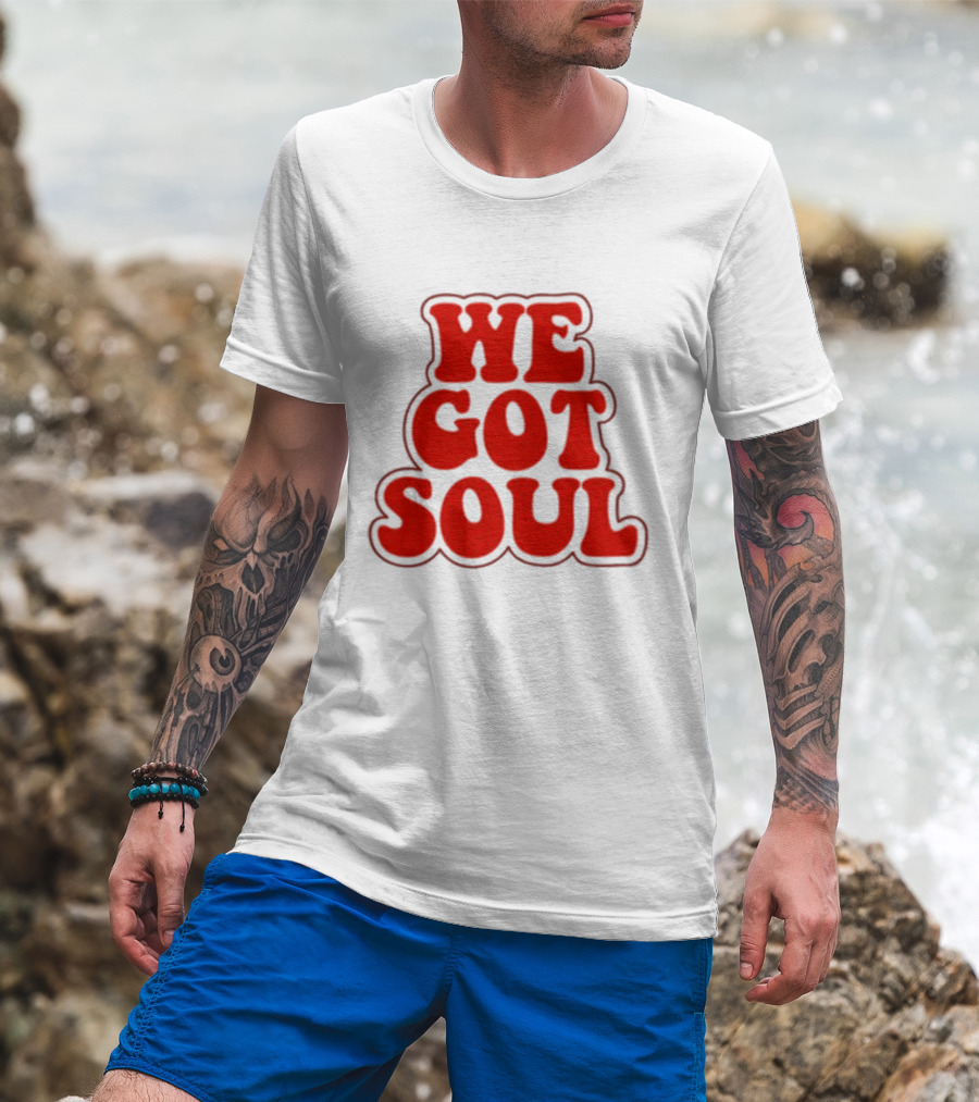 Burna Boy We Got Soul Retro Red Text Style T-Shirt
