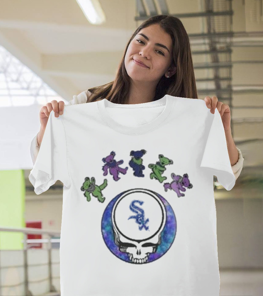 Chicago White Sox 2025 Skull Grateful Dead Night Baseball T-Shirt